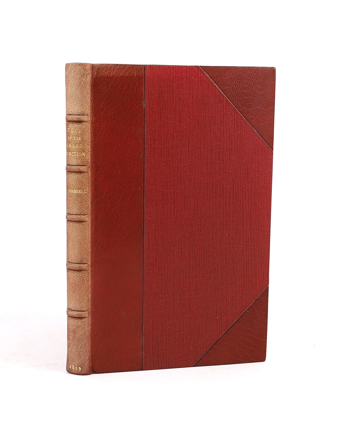 Hassell, James - Tour of the Grand Junction, 8vo, later half red morocco, with 24 uncoloured lithographs, London, 1819